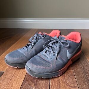 Nike Womens 7 Air Max Gray Coral Running Sneakers EU 38 Athletic Shoes